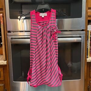 Isobella & Chloe Girls Sz. 6 T-Shirt Dress.  Pink/Gray.